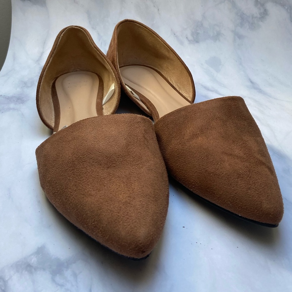 A New Day Brown Suede Flats